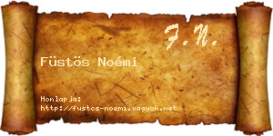 Füstös Noémi névjegykártya
