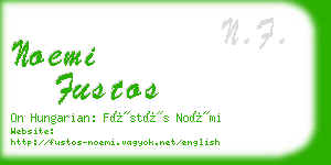 noemi fustos business card